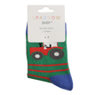 Sparrow Baby Tractor &amp; Stripes Socks - Green additional 5
