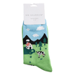Mr Sparrow Men's Cows in the Field Socks - Blue additional 3