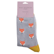 Miss Sparrow Ladies Fox Faces Socks - Powder Blue additional 2