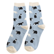 Miss Sparrow Women's Black & White Cat Matchbox Socks additional 2