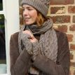Pachamama Enniskerry Mushroom Merino Bobble Beanie Hat additional 3