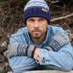 Pachamama Mens Classic Fairisle Navy Bobble Beanie Hat additional 5