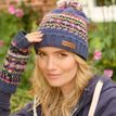 Pachamama Iona Blue Roll Back Beanie Hat additional 7