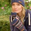 Pachamama Iona Blue Roll Back Beanie Hat additional 6