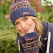 Pachamama Iona Blue Roll Back Beanie Hat additional 5