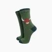 Fluffy Highland Cow Green Wool Socks additional 2