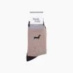 Sausage Dog Beige Embroidered Wool Socks additional 4