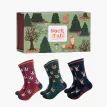 Men’s Navy Woodland Animal Socks Gift Box additional 1