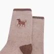 Chocolate Labrador Beige Embroidered Wool Socks additional 2