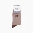Chocolate Labrador Beige Embroidered Wool Socks additional 4