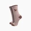 Chocolate Labrador Beige Embroidered Wool Socks additional 1