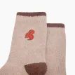 Squirrel Oatmeal Embroidered Wool Socks additional 3