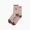 Squirrel Oatmeal Embroidered Wool Socks additional 1
