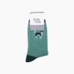 Border Collie Dog Green Embroidered Wool Socks additional 4