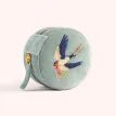 Powder Swooping Swallows Round Velvet Jewellery Box additional 1