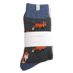 Mr Sparrow Foxes Winter Wool Socks Charcoal additional 2