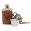 Stag Hip Hunter 6oz Hip Flask with Two Cups additional 1