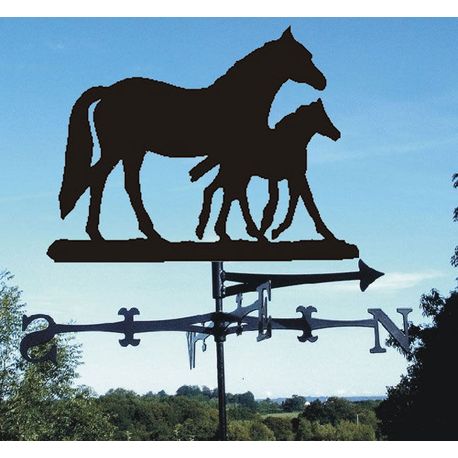 Mare and Foal Metal Weathervane