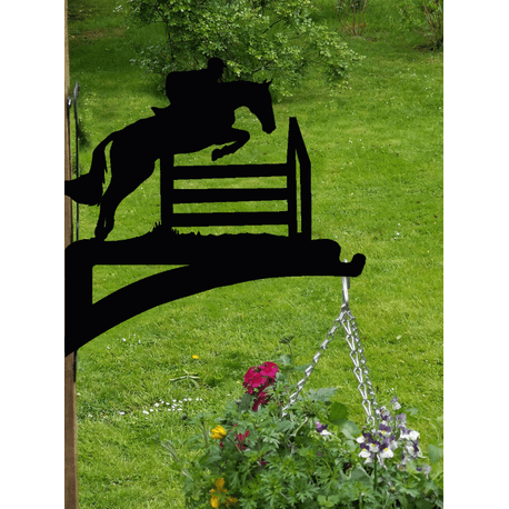 Horse Jumping Hanging Basket Bracket