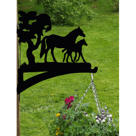 Mare and Foal Hanging Basket Bracket