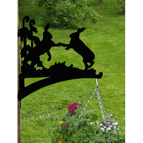 Boxing Hare Hanging Basket Bracket