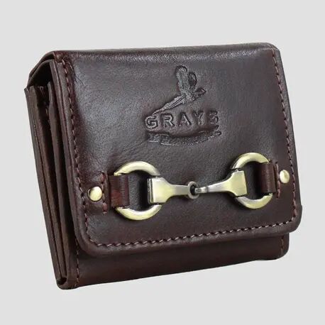 Grays Jodie Compact Snaffle Purse in Fine Brown Leather