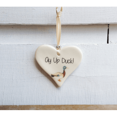 Ay up Duck Hanging Heart