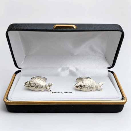Sterling Silver Fish Cufflinks