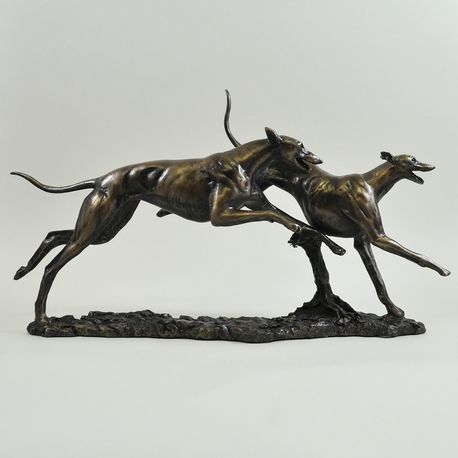 "The Winner" Greyhound Cold Cast Bronze by David Geenty