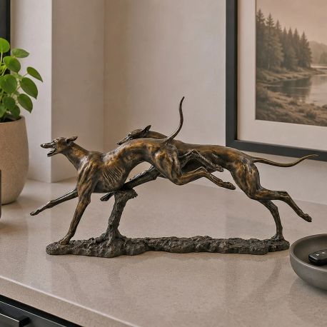 "The Winner" Greyhound Cold Cast Bronze by David Geenty