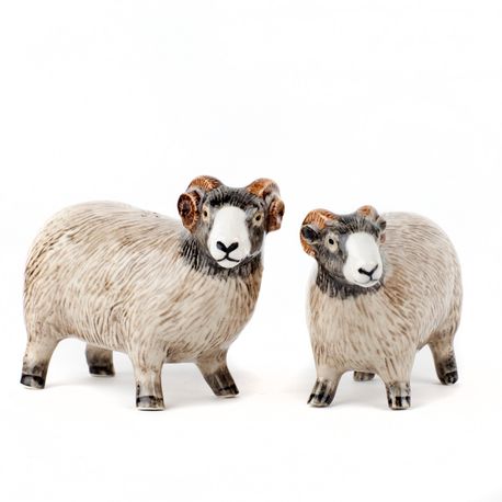 Quail Ceramics Swaledale Sheep Salt and Pepper Set