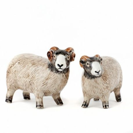 Quail Ceramics Swaledale Sheep Salt &amp; Pepper Shaker Pots