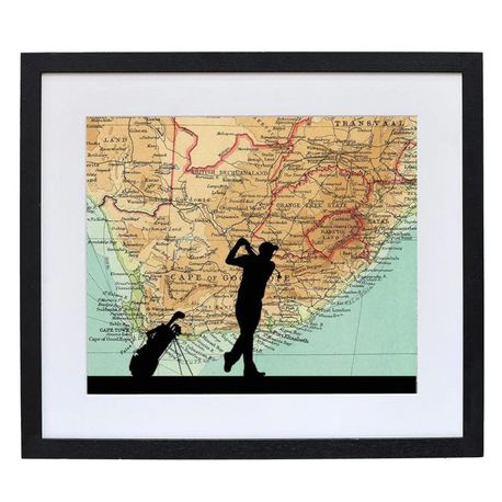 Personalised Golf Map Print