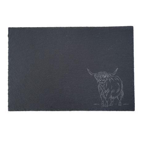 Highland Cow Slate Cheese Board