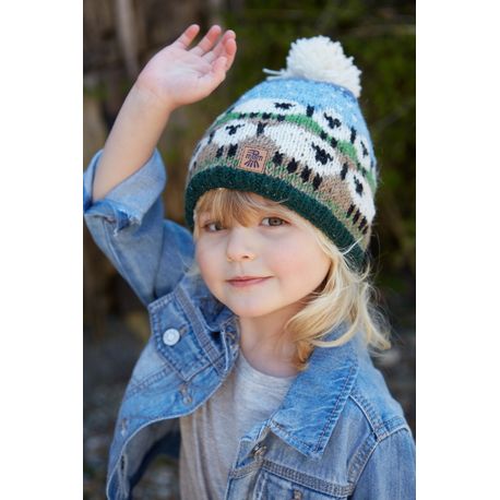 Pachamama Kids Snowy Sheep Bobble Beanie Hat