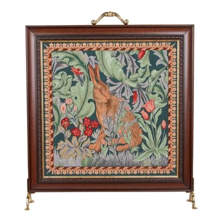 Hines of Oxford Morris Hare Right Tapestry Firescreen
