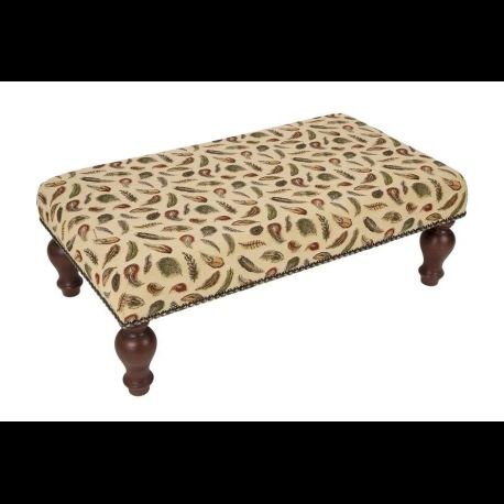 Hines of Oxford Feathers Large Tapestry Stool