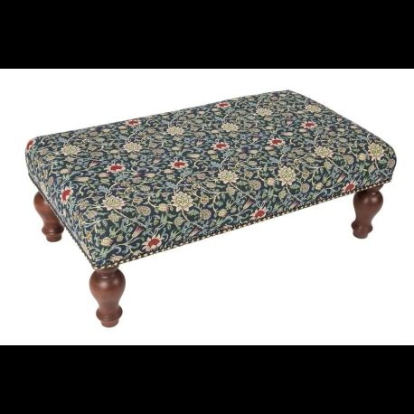 Hines of Oxford Morris Evenlode Blue Large Tapestry Stool