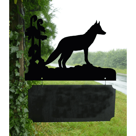 Personalised Fox Hanging House Name Sign