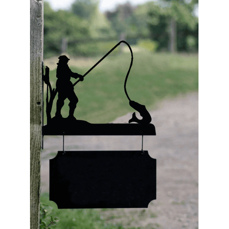 Personalised Fishing 'Big Fish' Hanging House Name Sign