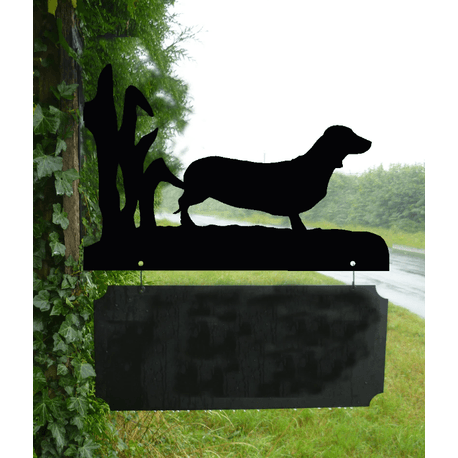 Personalised Dachshund Hanging House Name Sign