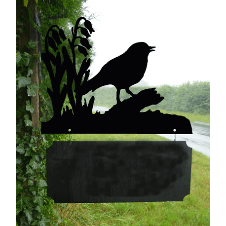 Personalised Robin Hanging House Name Sign