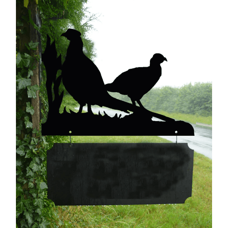 Personalised Pheasant Hanging House Name Sign