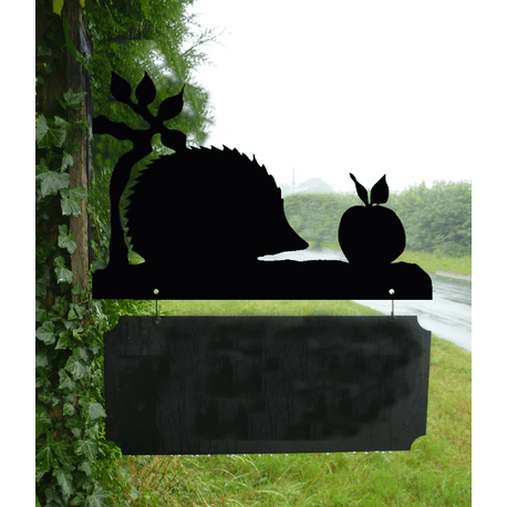 Personalised Hedgehog Hanging House Name Sign