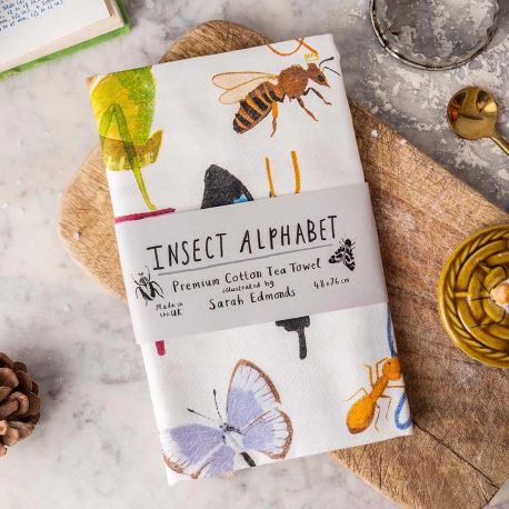 Sarah Edmonds Insect Alphabet Cotton Tea Towel