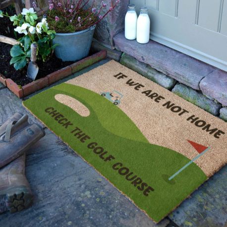 Extra Large Check The Golf Course Doormat - 90cm x 60cm