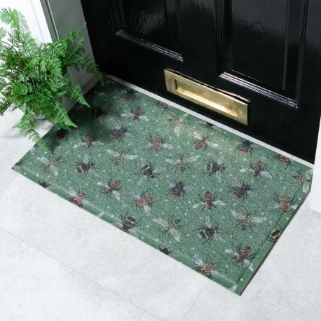 Bee Pattern Recycled PVC Doormat - 70cm x 40cm