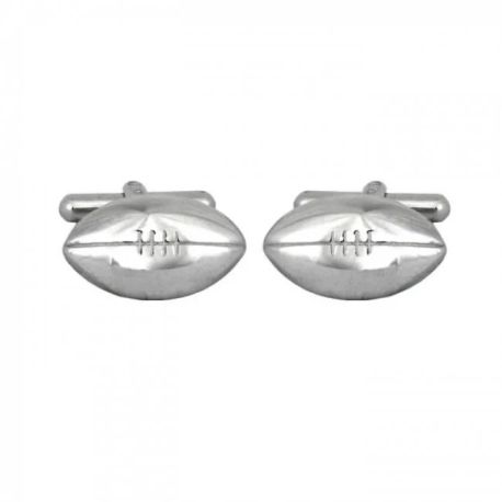 Rugby Ball Sterling Silver Cufflinks