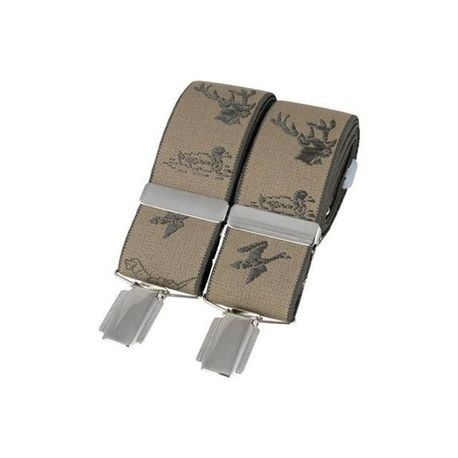 Natural Stag &amp; Country 35mm Silver Clip Braces