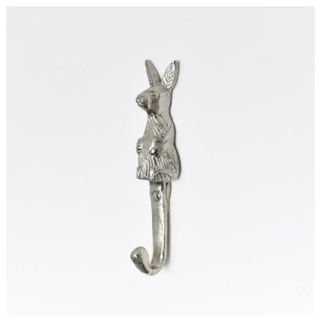 Silver Hare Metal Wall Hook